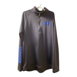 Under Armour Boy’s Youth Medium Black Performance Pullover with Blue Logo
